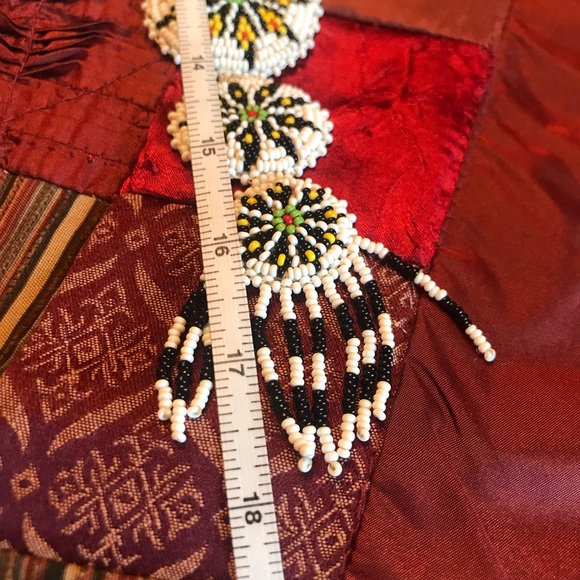 NATIVE AMERICAN FOLK ART BEADED NECKLACE 18” - Picture 6 of 16